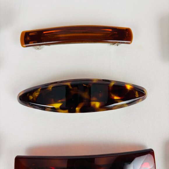 Lot of 12 Vintage Barrettes France Korea US Retro Tortoise Shell Beads main image 12